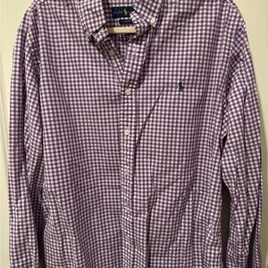 Ralph Lauren Men's Purple Gingham Shirt